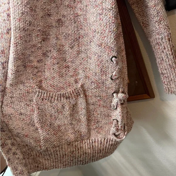 NWT SO Blush pink confetti  Long Knit Cardigan Sweater - Picture 5 of 8